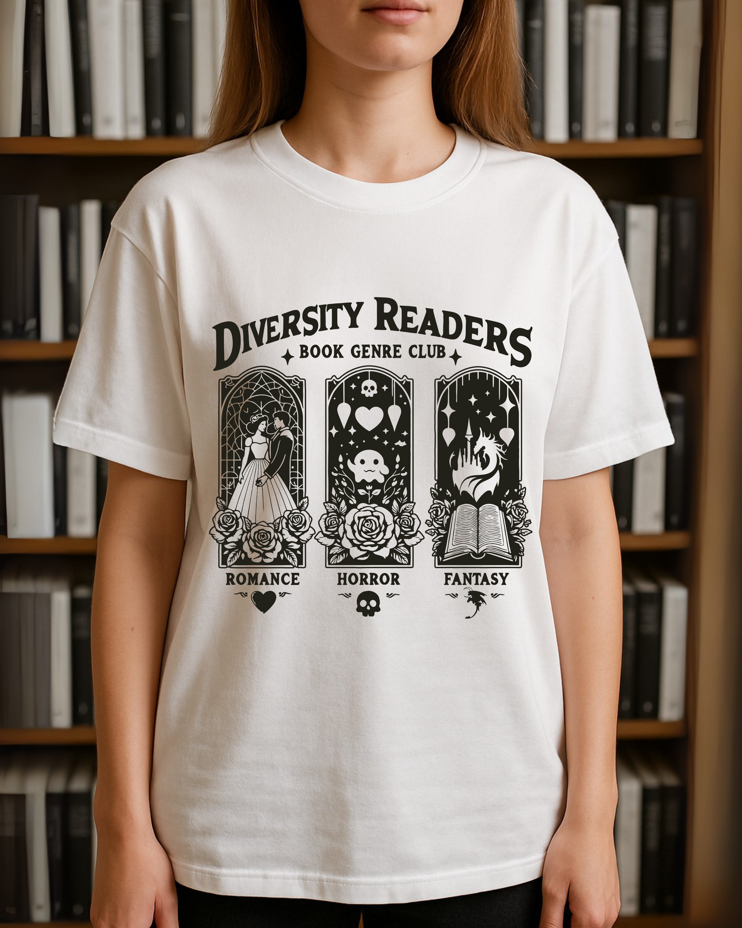 Diverse Readers Genre Book Club T-Shirt