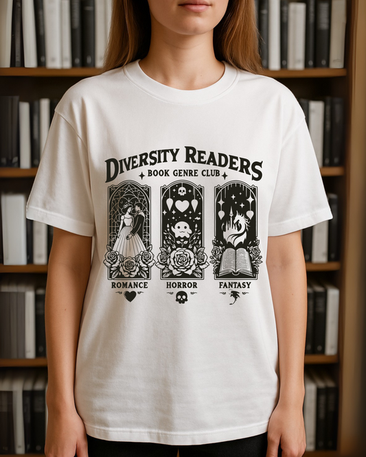 Diverse Readers Genre Book Club T-Shirt