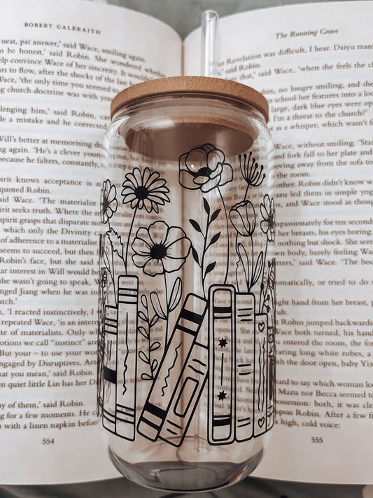 Floral Bookshelf Cold Cup